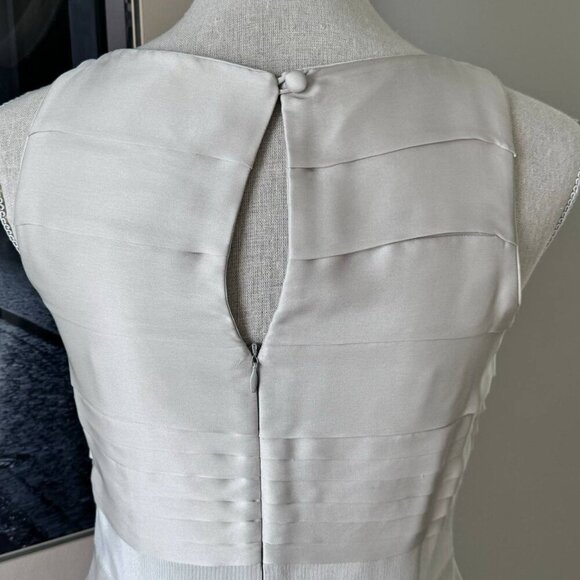 Banana Republic Beautiful Classy Tiered Silk Dress in Trending Tan Color.  Size - Picture 7 of 9